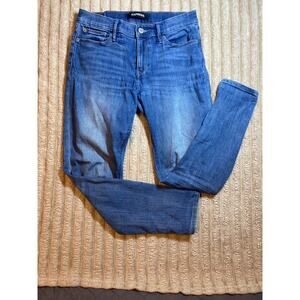 Express Dark Wash Stretch Jeggings MidRise S8 Denim Leggings Minor Interior Wear